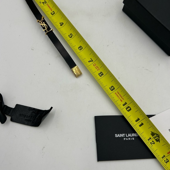 Women's Saint Laurent OPYUM YSL leather bracelet made in Italy - Picture 10 of 11